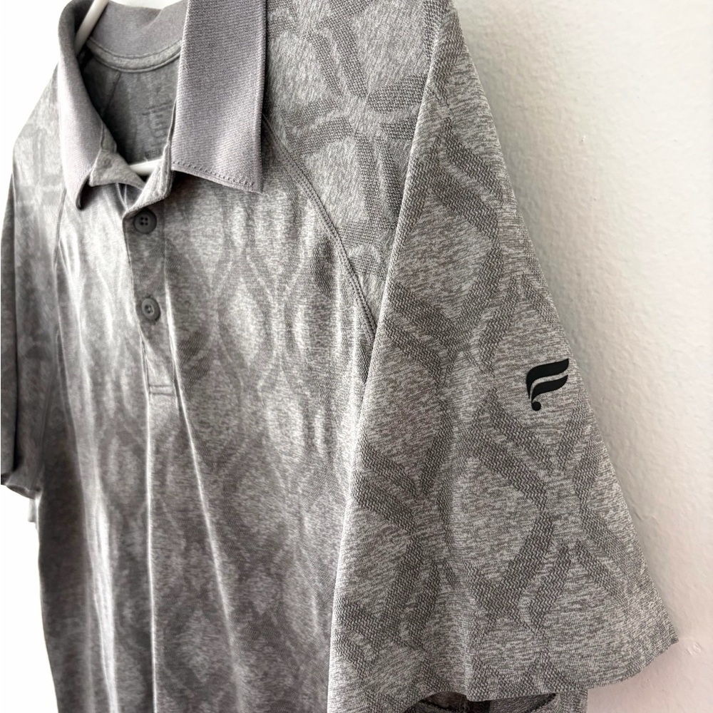 Fabletics Gray Performance Polo, Size: Large - image 4